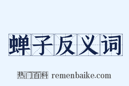 蝉子反义词是什么意思的图片